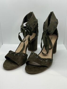 Sexy Olive Green High Heel Sandals By Lane Bryant. Size 12W